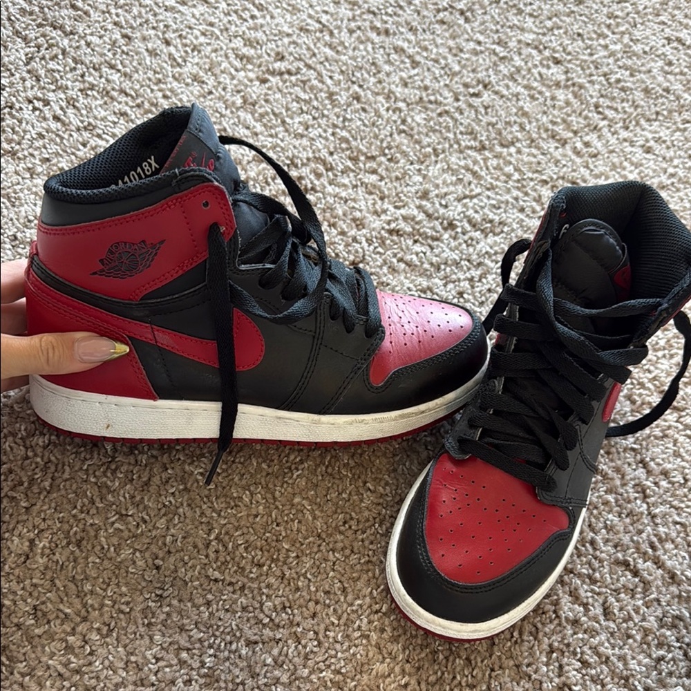 Jordan Red and Black Sneakers Classic Design